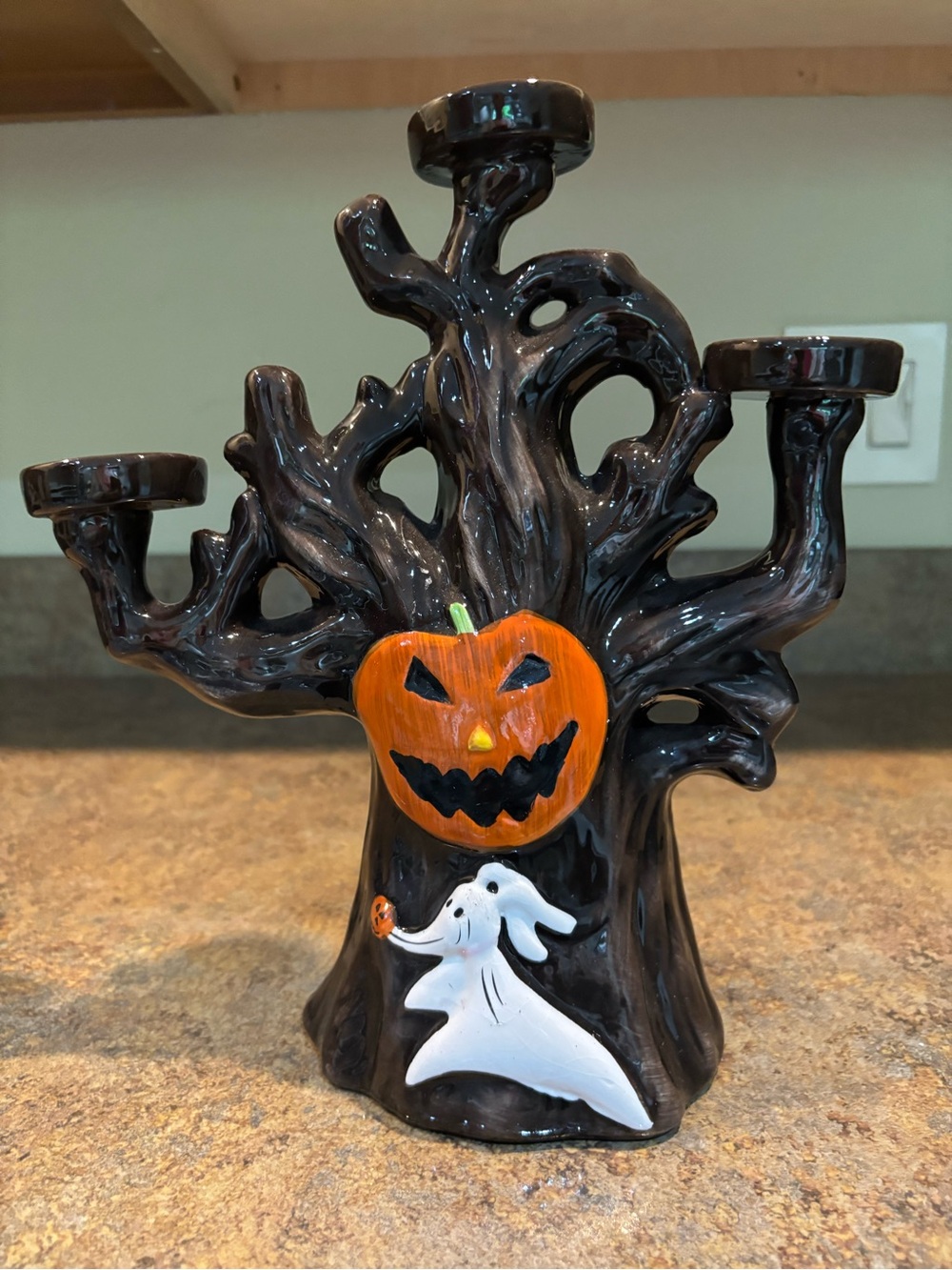 Halloween nightmare before Christmas spooky Tree Candle Holder, home decor